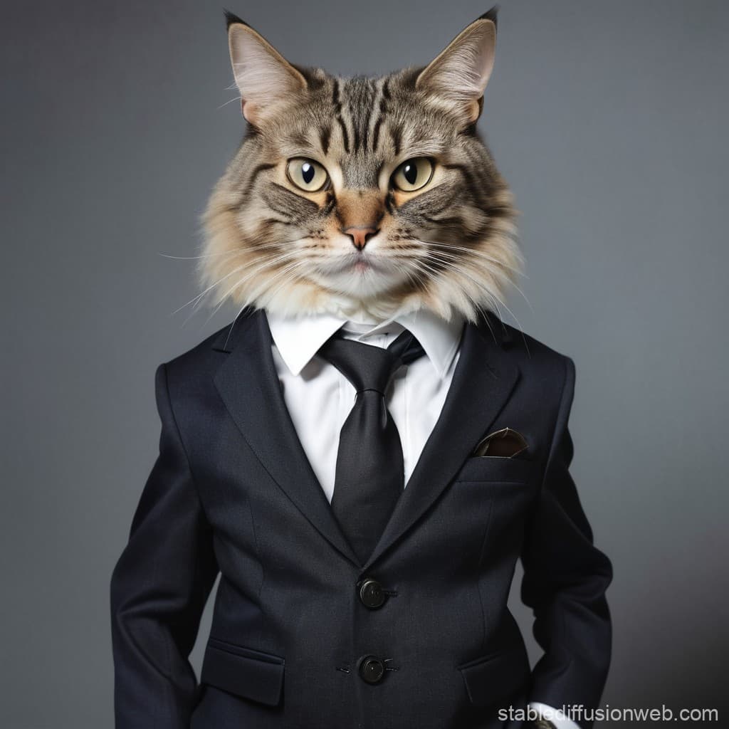 Cat with suit